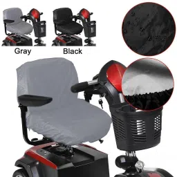 VISTORA Mobility Scooter Seat Cover Breathable Lightweight Rainproof Seat Protection Grey image 2