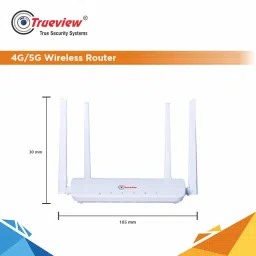 Trueview Wireless Router 4G Mobile Sim Based Router with Four Antenna, Output 4G/2.4Ghz, Plug and Play, Ideal for NVR, DVR, WiFi Camera,All 4G Sim Card Support image 5