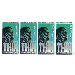 Bold Care 404 Super Nano Thin Lubricated Condoms For Men With Disposable Pouches | 50 Microns | 10 Units | Close Fit With A Barely There Feel | Transparent Extra Thin Condom-Pack Of 4 image 1