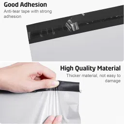 SECUREMENT® (Size-16 x 12) Tamper Proof Polybags Bags/Pouches/Cover 55 Micron for Shipping/Packing [Pack of >50 Pcs. >>with Pod) image 1