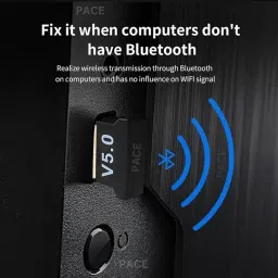 PACE USB Bluetooth Adapter for PC, Version 5.0, Fast-Connect, Plug & Play, Enhanced BLE HD Audio for PC Desktop Laptop, Windows 11/10/8.1 only, Not Support Mac OS, TV, PS5, Car, Home-Theatre image 5