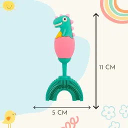 U Shape Toothbrush (Combo of 2 (Dino Egg & Sunny Pineapple)) image 2