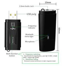 Enakshi® Bluetooth 5.0 2-in-1 FM Transmitter Wireless for TV Home Sound System Car PC|Computers/Tablets & Networking | Home Networking & Connectivity | USB Bluetooth Adapters/Dongles image 1