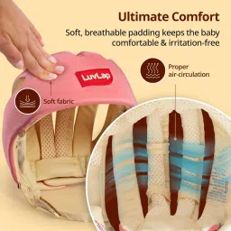 LuvLap Baby Safety Helmet - Essential Safety Gear for 6+ Months to 3 Years | Toddler Head Protector | Secure Fit & Comfort | Appealing Design | Lightweight | Proper Air Ventilation, Pink image 4