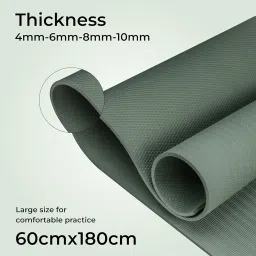 Nivia Anti Skid Yoga Mat for Men & Women, Exercise Mat for Home Workout, Yoga Mat for Women, Gym Exercise Mat (180x60x1.0CM) Military Green image 4