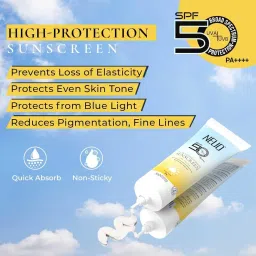 NEUD Velvet Matte Sunscreen with SPF 50++++ Waterproof, For Uva/B Sun Protection, Dry Touch Sun Screen, Tan Removal, Pigmentation, No White Cast, Lightweight & Quick Drying, For Men & Women - 50g image 3