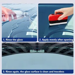 SWIREUK Automotive Oil Film Cleaning Brush, Glass Board, Car Removal Cleaner, Powerful Windshield Cleaner & Remover, Enhance Visual Effect Of Multifunctional Brush for Mirrors – Water Stain Remover image 5