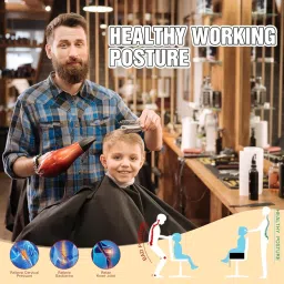 Nyeekoy Salon Booster Seat for Kids,Barber Leather Cushion Pads for Salon Chair Hair Stylist Salon Spa Chair Equipment,Oversize(（13"X16.5"X6.7"）,Black image 1