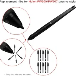 Replacement Pen Nibs for HUION Black Stylus Pen Pen Nib PN05 for Digital Pen PW500 PW507 Pen Stylus Graphics Drawing Tablet Q620M HS611 Kamvas Pro 16/12/13 Kamvas 20 image 5