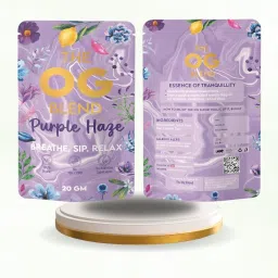 The OG Blend PURPLE HAZE, Herbal Smoking Pre-Mix, Tobacco-Free, Non-Addictive Natural Alternative, 20 g image 1