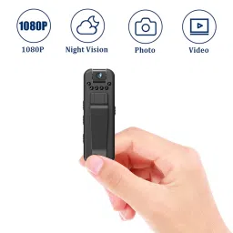 VBESTLIFE Wearable Small Camera, 1080P HD Body Cam Video Recording, Night Vision, 140° Wide View Angle, Back Clip Design, Portable Body Camera for Home, Outdoor image 3