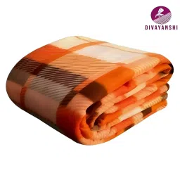 DIVAYANSHI Stylish Polar Fleece Blanket | Single Bed AC Fleece Wool Blanket | AC Dohad | Travel Quilt | - 69x44 Inch Approx. 250 Gm || Skin Friendly || Multicolour || (Pack of 1) image 3