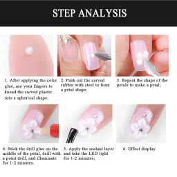 5D Sculpting Gel for Nail Art, No Stick Hard Gel for Nail Extension, Carving, 5D Patterns, Embossing (white, 8g) image 5