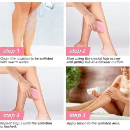 VINSPIRE Hair Removal, Painless and Reusable Hair Removal Stone, Spray, Razors, Waxing, Cream, Epilator for Men and Women (Pack of 1-multicolor) image 3