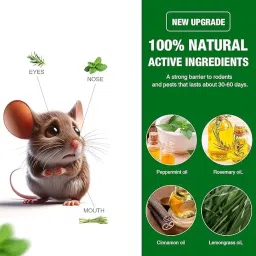 ELNORY Mouse Repellent Rodent Repellents - Peppermint Oil Mouse and Squirrel Deterrent for Indoor-Outdoor Garage, Rat Poisoning for Inside Home Rodents Out of Car, Rat Controller Pills 20 pcs image 1