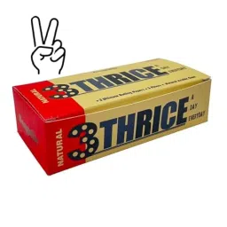 BONGCHIIE Thrice A Day Natural Pack of 50 | 3 Gummed Papers and 3 Perforated Filters Slow Burning Per Pack 3 Rips + 3 Tips with Free Goodies image 2