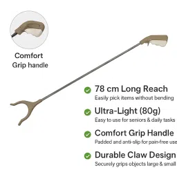 Horizonite ReachMate 30 – Long Reach Grabber Tool with 30-Inch Arm Extension & Rotating Grip | Ideal for Trash Pickup, Kitchen, Garden & Outdoor Cleaning | Great for Seniors or Limited Mobility image 2