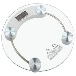 RENARSH Plastic And Toughened Glass Digital Lcd Electronic Weighing Scale (8 Mm, Transparent With Colored Strip) image 1