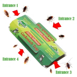 HASTHIP® 10pcs Cockroach Traps for Kitchen, Room, Office, Strong Adhesive Cockroach Killer, Pesticide Free Cockroach Repellent, Safe and Easy Cockroach Trap image 1