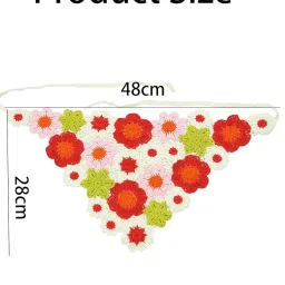 mittijoy Head Scarf for Women, Crochet Headband, Crochet Headband for Women Floral Head Scarf Stylish Bandana Lightweight and Breathable Versatile Accessory Perfect for Occasions image 1