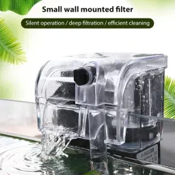 VAYINATO® LY-609 | 3.5W | 380L/Hr | Suits Upto 2 Feet Tank Transparent External Fish Tank Hang On Filter, Biochemical Cotton Filtration & Adjustable Water Flow, Waterfall Design by Petzlifeworld image 2