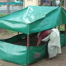 BIO BLOOMS AGRO INDIA PRIVATE LIMITED Vermi Compost Making Bed/Vermi Bed 8ft X 4ft X 2ft with Roofing (340 GSM) image 2