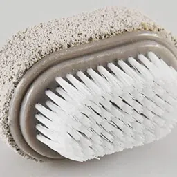 Tiny Deal 1 Pumice Stone And Brush For Feet, Foot File, Dead Skin Callus Remover, Pedicure Tool, Bathroom Accessories-2 ¾" L X 1 ¾" W image 1