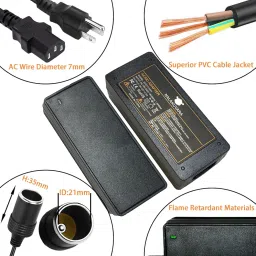 AC to DC Converter 110V to 12V 5A 60W Car Cigarette Lighter Adapter - Wall Plug Outlet Female Socket Converter - 110/120 to 12 Volt AC/DC Adapter Power Supply image 3