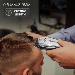 VEGA PROFESSIONAL Pro Power Hair Clipper Professional Hair Clipper for Salon and Home Use with Japanese Stainless-Steel Taper Blades, 6000 RPM, Attachment Guide Combs (VPMHC-02) image 5