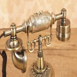 Classic Retro Old Fashioned Telephone landline Home Phone Rotary Dial with Push Buttons and LCD Display-Imitation Ancient Pastoral Retro Phones Office hottel Decorative Telephone. image 3