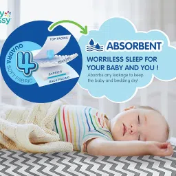 Lessy Messy Waterproof Baby Diaper Changing mat (Grey Chevron) image 2