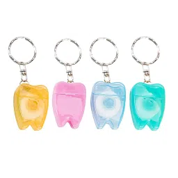 SHOPORA® Portable Floss Keychain Essentials Tool Flat Line Design For Travel Green | Oral Care | Dental Floss & Flossers image 3