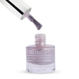 DeBelle Mermaid Collection (Chrome Finish Iridescent Nail Polish Shades) 8Ml (Little Mermaid, 8Ml (Pack Of 1)),Metallic Pearl Pink With Silver image 2