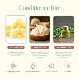 Shunyam Shampoo and Conditioner Bar Combo | Hibiscus Punch Shampoo (70g) & Rosemary Daily Shine Conditioner (40g) | Sulphate-Free, Eco-Friendly, Plastic-Free, Unisex image 3