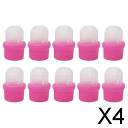 HEAVENGLOW 4x10x ABS PVC Nail Art Polish Remover Clips Soak Off Caps Gel Wrap Cleaner image 1