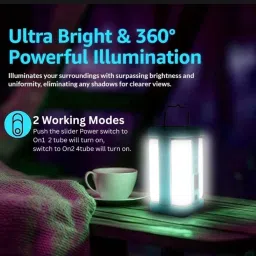 Care 4 Rechargeable Solar LED Lamp with 32 SMD Bright Light, Portable Emergency Lantern for Home, Outdoor, Camping & Power Cut _(Blue) image 2