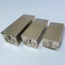 Jayco Stainless Steel Locker /Jewellery Boxes/Cash Peti Set (8, 10, 12, Silver)-Pack of 3 image 2