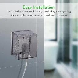 Bitrexup Universal Waterproof Wall Socket Plate Panel Switch Box Cover Protector | Weatherproof Single Outlet Cover Outdoor Receptacle Protector | baby safety wall socket cover image 3