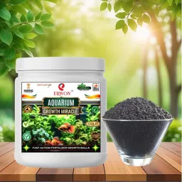 Erwon® Aquarium GROWTH MIRACLE Fertilizer, Fast Action Organic Granules for rapid Overall Healthy Growth of all types of Water Plants. (900 gm) image 1