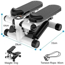 Shyam International Portable Mini Fitness Twist Stepper Machine with Adjustable Resistance Bands. Mini Stepper with LED Monitor,Legs, Waist,Comfortable Foot Pedals Cardio Exercise Trainer for All. image 1