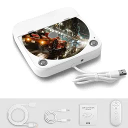 External Portable CD Player for Car - Car CD Players with Extra Extension USB Cable Aux Type-C Cable image 5