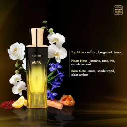 NASEEM Aura Aqua Passionate Lemon and Bergamot - 80ml | Tenacious Orris Heart | Sandalwood and Ambroxan Base | Greatness in a Bottle image 3