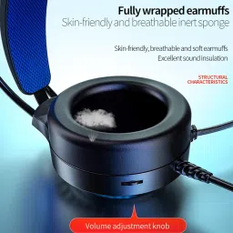 CALANDIS™ Gaming Headset Soft Earmuffs Noise Canceling with Light for Phone Office Dual 3.5mm USB Pink | Laptop & Desktop Accessories image 4