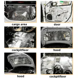 STHIRA® 10Pcs Noise Dampening Mats, 5mm Thicken Foil Foam Soundproof Foam Self-Adhesive Backing Vibration Dampener, Trim-to-fit Car Sound Insulation Sheet, 50x30cm image 5