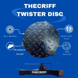 TheCriff Single Twister Core Ab Twister Board – Heavy-Duty Iron Cast Waist Twisting Disc for Abdominal & Aerobic Exercise, Balance Training, Core Workout, Home Gym Fitness Equipment | Balance Training Disc Compact and durable image 1