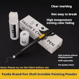 Prabhas Designs Disappearing Fabric Marker Chalk Pens with 20 refills for Sewing, DIY Crafts, and Tailoring || Heat Erasable Fabric Marker for Sewing, Embroidery || Invisible Painting Chalk image 2