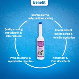 Multivitamin and Calcium Tonic for Cow for Milk Booster Calcium Liquid Supplement for Cows Improve Metabolism Digestive System Blood Calcium Level Pack of 3 (300 Grams Each) image 2