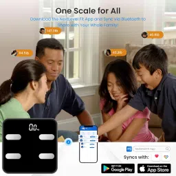 NextLevel Fit Smart Bathroom Scale for Body Weight and Fat Percentage Black image 5