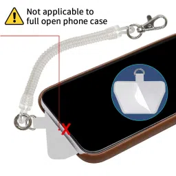 2 Pack Phone Spring Hand Strap Set Quick Release Phone Handstrap Anti-Theft Retractable image 2