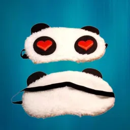 Revaj Panda Sleeping Plush Eye Mask Nap Eye Shade Cartoon Blindfold Sleep Eyes Cover Sleeping Travel Rest Eye Patch Sleep Mask (Love Eyes) image 5